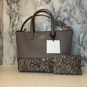 Kate Spade Glitter Purse Cardholder Set NWT